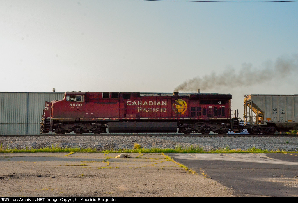 CP AC44CW Locomotive leading a train